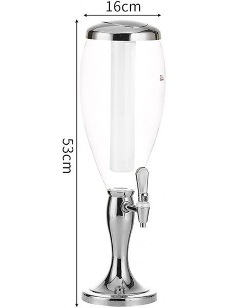 3 Litre Capacity Beer Tower Beer Dispenser with Cooler and LED Light Drinks Dispenser for Kitchen Party Bar HomeColor:Silver - IZHVNMUD