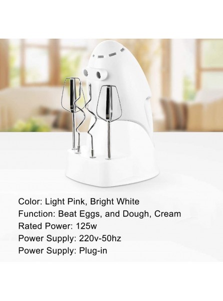 lonelymen Electric Hand Mixer,Whisk,5-Speed Lightweight Handheld Whisk for Kitchen Baking Cake Mini Egg Cream Food Beater,2xBeaters 2x Dough Hooks,Pink - CVPWHKGI