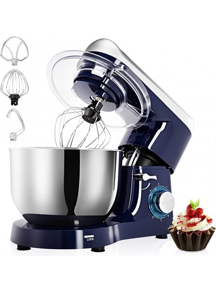 Stand Mixer 6QT 1500W Tilt-Head 6 Speeds Food Mixer Removable Stainless Steel Mixing Bowl Kitchen Mixer for Baking Includes Beater Dough Hook Whisk Bowl Cover and Splash Guard - SGOPH201