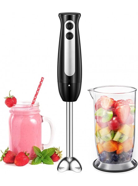 Hand Blender with 700ml Beaker Stick Immersion Blender 400W 2-Speed Hand held Blender for Baby Food Juices Sauces and Soup BPA Free - DEWDA3HG