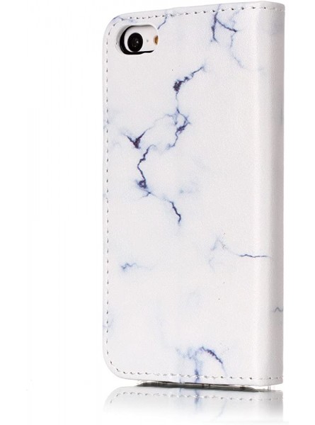 iPhone 5C Case PHEZEN iPhone 5C Wallet Case White Marble Creative Design PU Leather Flip Cover Stand Folio Protective Cover Case with Card Slot for iPhone 5C White Marble - MHPIUXJV