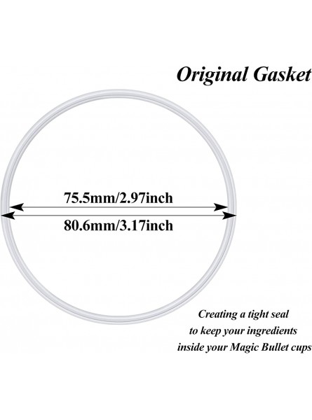 6 Pieces Rubber Gasket Replacement Seal White O-ring Compatible with Magic 250W - VYCGNG6G