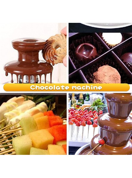 HNJDRKTSO 3 Tier Electric Chocolate Fondue Fountain Machine,1.5 Pound Capacity-Easy To Assemble,Perfect for Chocolate Melting,Cheese,BBQ Sauce,Ranch,Liqueuers,Party And Family Gathering,3 tier - GJHPH42J